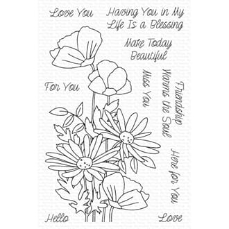 MFT: Freshly Picked Bouquet Clear Stamps, 4x6 inch