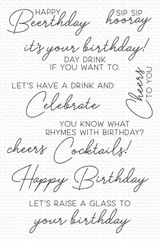 MFT: Raise a Glass Clear Stamps, str 4x6 inch