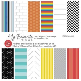 MFT: Finishes and Textiles Paper Pack, 6x6, 24/Pkg