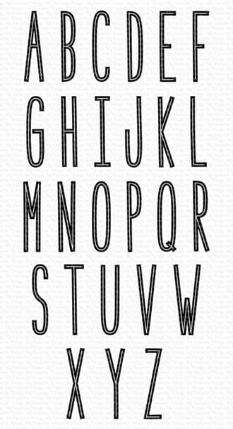 MFT: Lined Letters Clear Stamps, 4x8 inch