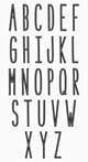 MFT: Lined Letters Clear Stamps, 4x8 inch
