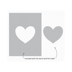 MFT: Stencil heart Extraordinaire, 6x6 inch