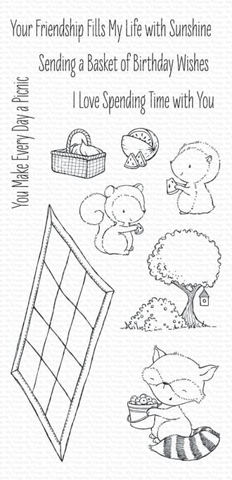 MFT: SY Picnic Pals Clear Stamps, 4x8 inch