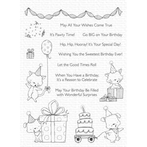MFT: SY Pawty Time Clear Stamps, 6x8 inch