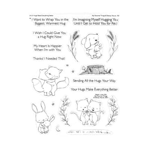 MFT: Hugs Make Everything Better Clear Stamps, 6x8 inch