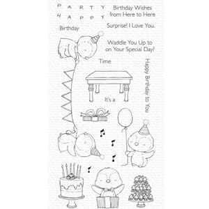 MFT: SY Penguin Party Clear Stamps, 4x8 inch