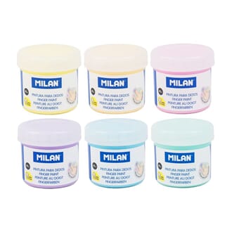 MILAN - Finger Paint Pastell, 40 ml, 6 farger