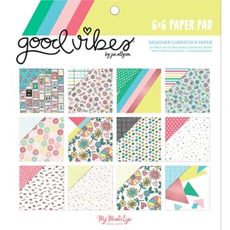 My Mind's Eye: Good Vibes Double-Sided Paper Pad, 6x6, 24/Pk