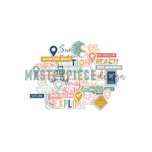 Masterpiece - Text Summer Things Die-Cuts