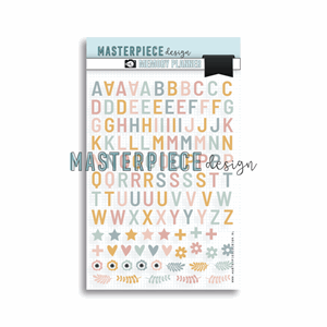 Masterpiece - Alphabet Memory Planner Puffy Stickers, A5