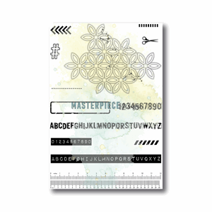 Masterpiece - Grungy Flowers 4x6 Inch Clear Stamp Set