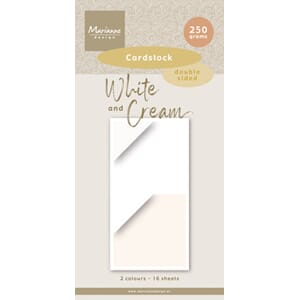 Marianne Design - White & Cream 15x30cm Cardstock