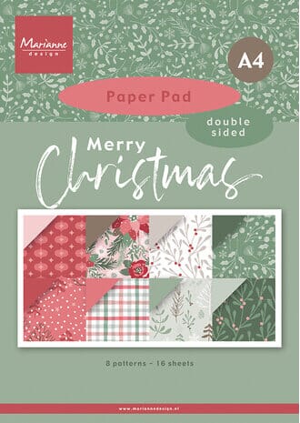 Marianne Design - Merry Christmas A4 Paper Pad