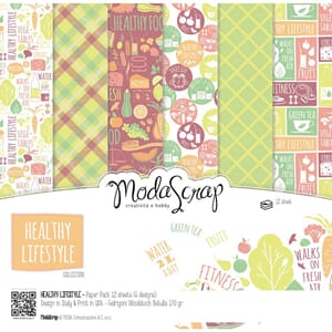 Elizabeth Craft: Healthy Lifestyle Paper Pack, 6x6, 12/Pkg