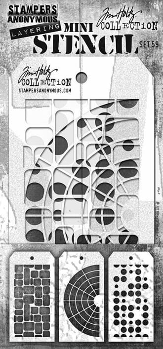 Tim Holtz - Set #59 Layering Mini Stencil