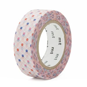 MT Washitape Hasen Dot Red, 1 rull