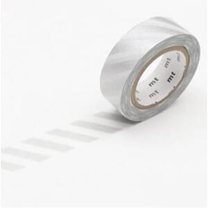 MT Washitape Stripe Silver 2, 1 rull