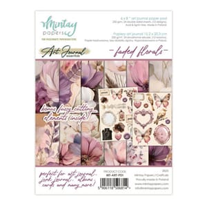 Mintay - Art Journal Paper Pad 6x8 Inch Faded Florals