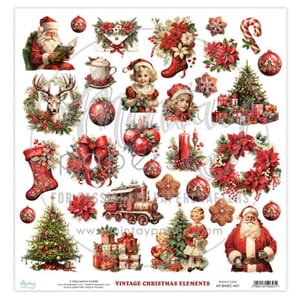 Mintay - Vintage Christmas 12x12 Inch Paper Elements