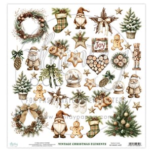 Mintay - Rustic Christmas 12x12 Inch Paper Elements