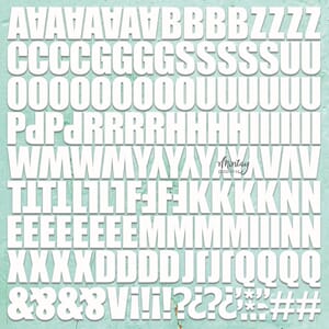 Mintay - Monograms 2 Chippies Decor 12x12 Inch