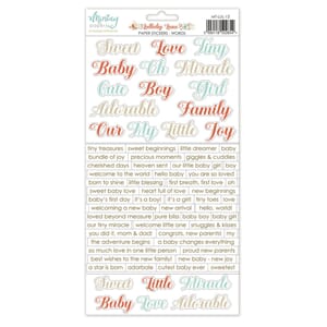 Mintay - Lullaby Lane 6x12 Inch Paper Stickers Words
