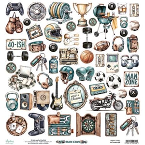 Mintay - Man Cave 12x12 Inch Paper Elements