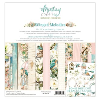 Mintay - Winged Melodies 12x12 Inch Scrapbooking Paper Set