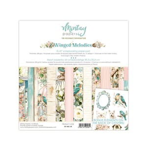 Mintay - Winged Melodies 8x8 Inch Scrapbooking Paper Pad