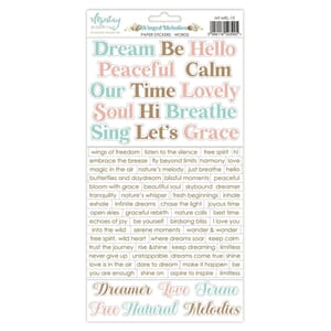 Mintay - Winged Melodies 6x12 Inch Paper Stickers Words