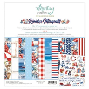 Mintay - Riviera Moments 12x12 Inch Scrapbooking Paper Set
