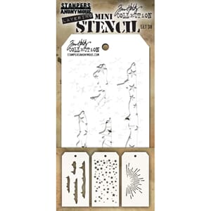 Tim Holtz: Set #38+G66 Mini Layered Stencil Set, 3/Pkg