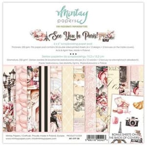 Mintay - See You In Paris 6x6 Inch Scrapbooking Paper Pad