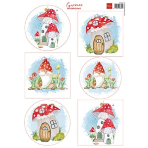 Marianne Design - Gnomes Mushrooms A4 Sheet