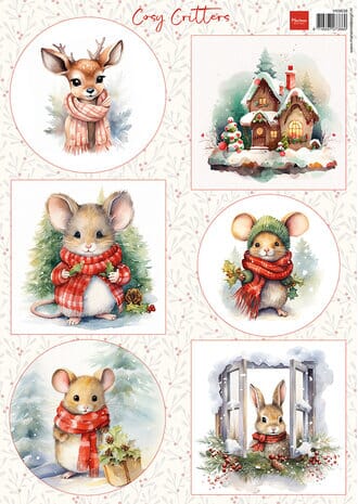 Marianne Design - Decoupage Sheet A4 Cosy Critter