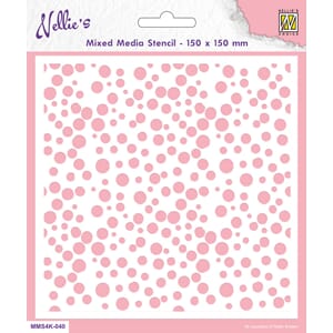 Nellie Snellen - Snow Mixed Media Stencil, 6x6 inch