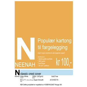 Neenah: Solar White - 110lb Classic Crest Cardstock, 20/Pkg