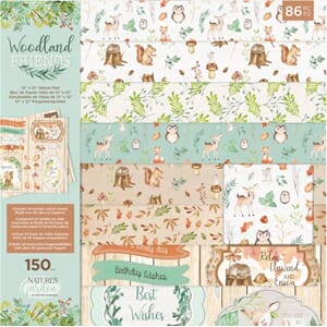 Crafters Comp. - Woodland Friends Vellum Pad, 12x12 inch