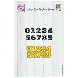 Nellie Snellen - ScandinavAlphabet Numbers Die & Clear Stamp