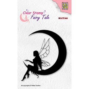Nellie Snellen - Elf on Moon Fairy Tale Clear Stamps