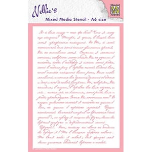 Nellie Snellen - Mixed Media Stencil A6 Writing