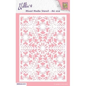 Nellie Snellen - Mixed Media Stencil A6 Snowflakes 2