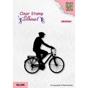 Nellie Snellen - Cycling Silhouette Clear Stamps