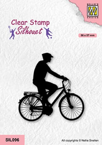 Nellie Snellen - Cycling Silhouette Clear Stamps