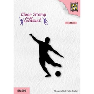 Nellie Snellen - Soccer Player Silhouette Clear Stamps