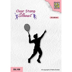 Nellie Snellen - Tennis Player Silhouette Clear Stamps