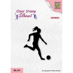 Nellie Snellen - Women Soccer Silhouette Clear Stamps