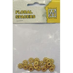 Nellie Snellen - Floral Spacers Gold, 20 stk
