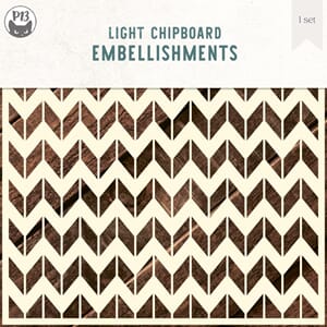 P13: Chevron Background Large Light Chipboard
