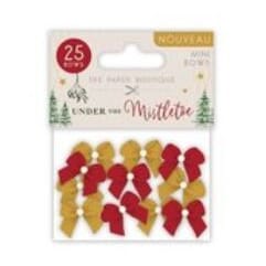 The Paper Boutique - Under the Mistletoe Mini Bows, 25/Pkg